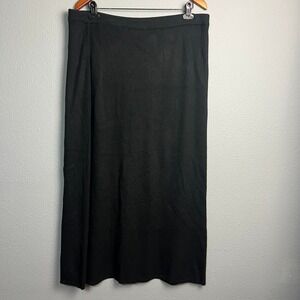 George Knit Maxi Skirt Black Slinky XL 16/18 Acrylic Nylon Blend Curve Flatterin